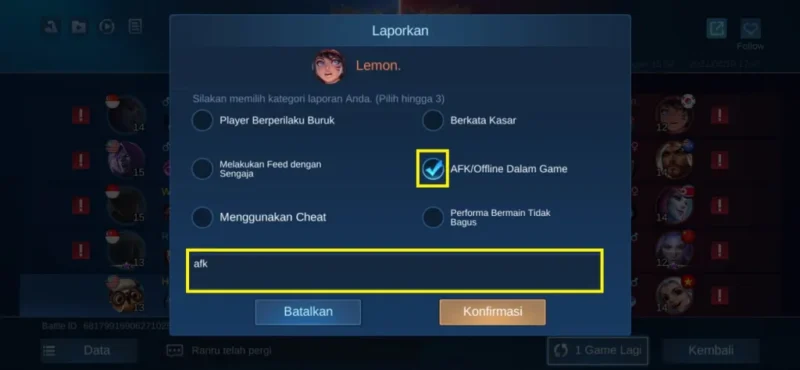 Cara report akun ml dengan mudah