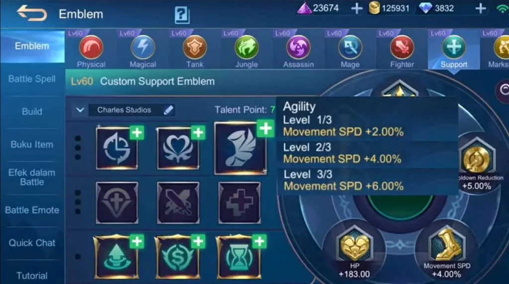 Daftar dan fungsi emblem di mobile legends lengkap 3