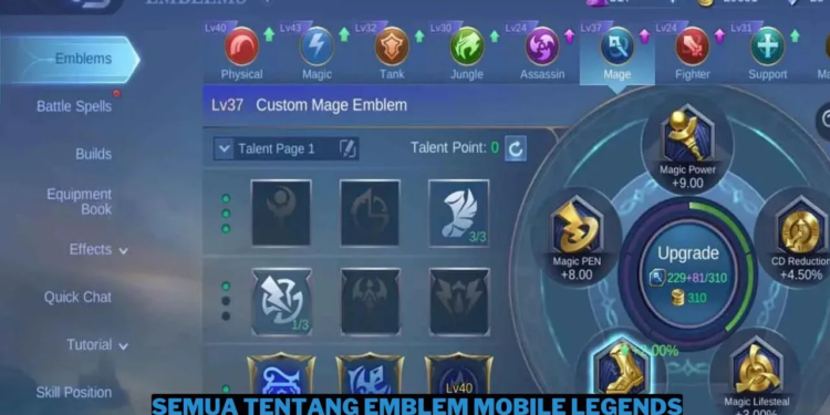 Daftar dan fungsi emblem di mobile legends lengkap gamedaim