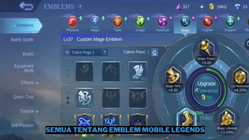 Daftar Dan Fungsi Emblem Di Mobile Legends Lengkap Gamedaim