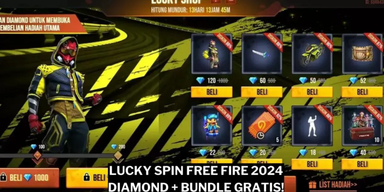 Lucky spin free fire dapatkan diamond, skin dan bundle gratis gamedaim