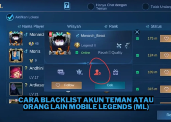 Cara blacklist akun teman atau orang lain mobile legends (ml)