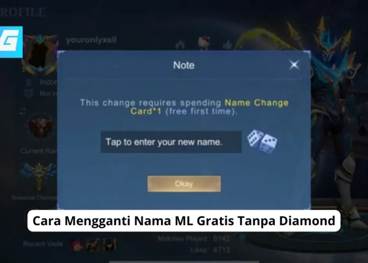 Cara mengganti nama ml gratis tanpa diamond