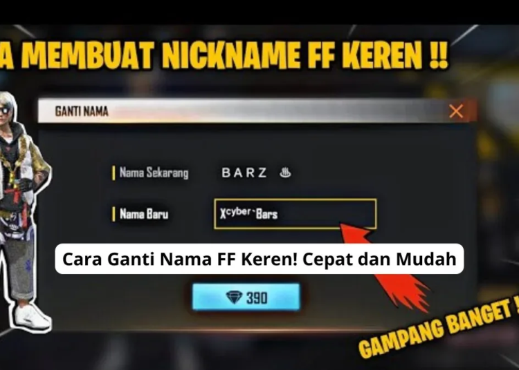 Cara ganti nama ff keren! Cepat dan mudah