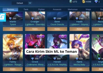 Cara kirim skin ml ke teman