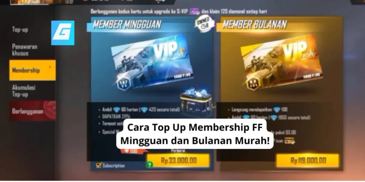 Cara top up membership ff mingguan dan bulanan murah!