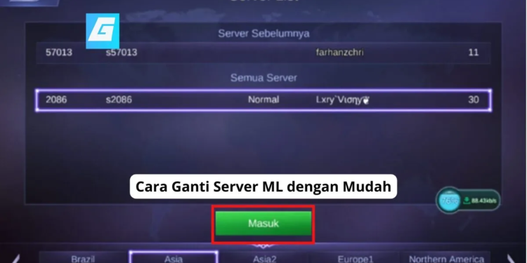 Cara ganti server ml dengan mudah