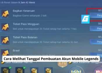 Cara melihat tanggal pembuatan akun mobile legends