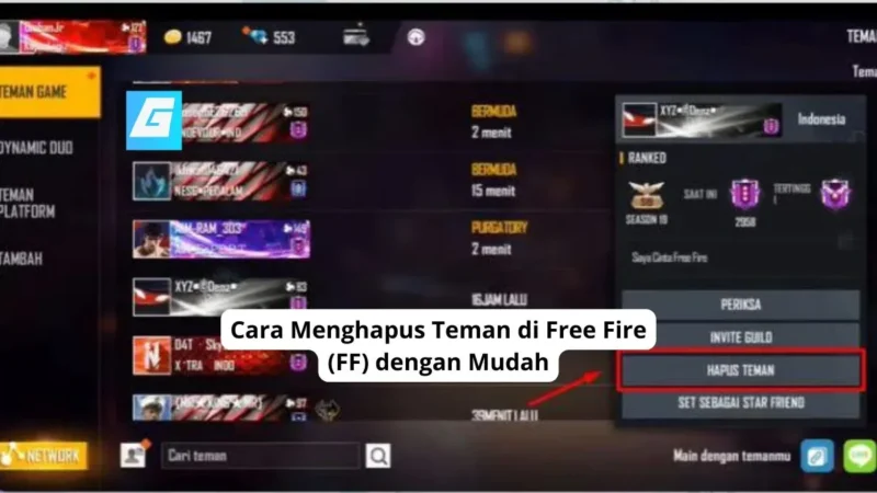 Cara Menghapus Teman di Free Fire (FF) dengan Mudah