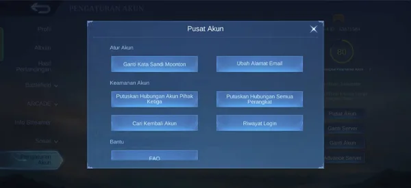 Cara logout akun mobile legends