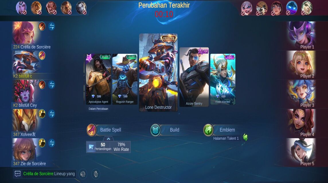 Room Turnamen Ml 1