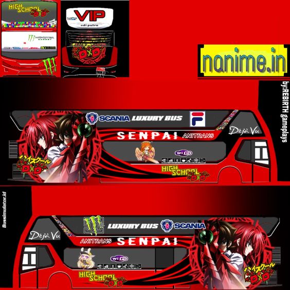 Stiker Bus Simulator Anime 1