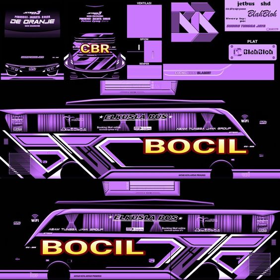 Stiker Bus Simulator Keren 3d Unik 1