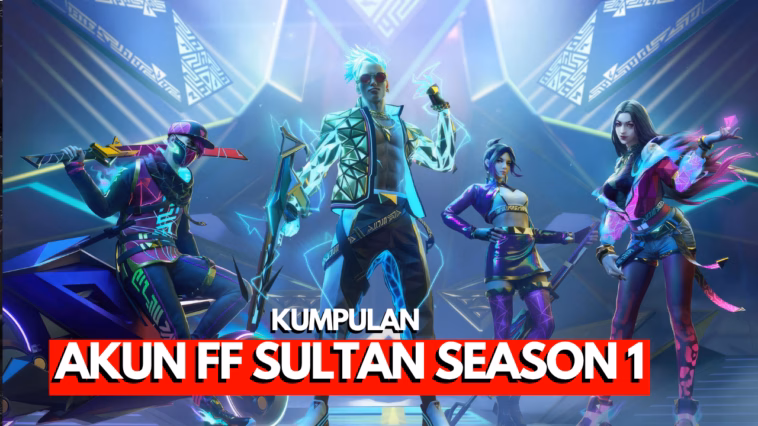 Gambar yang menunjukkan akun Free Fire Sultan Season 1 terbaru dan gratis tahun 2026