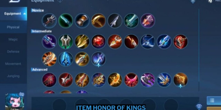 Item honor of kings lengkap 2024