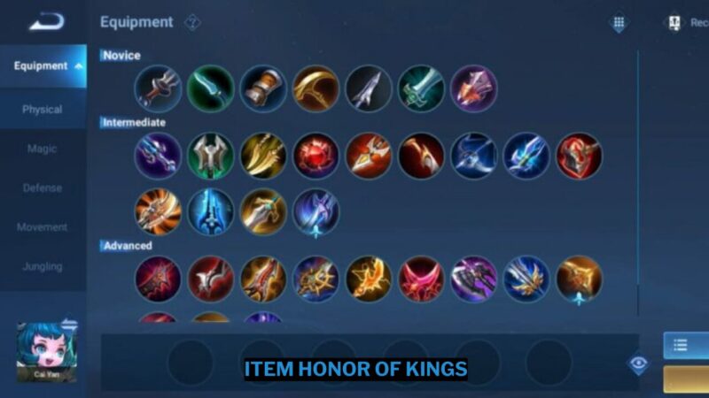 Item Honor of Kings Lengkap 2024