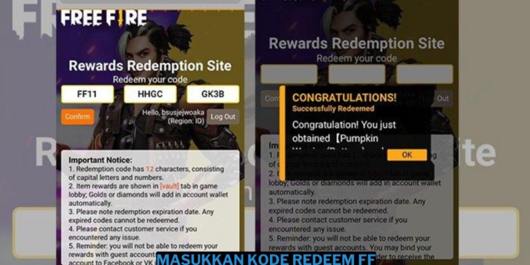 Cara masukkan kode redeem ff dengan mudah