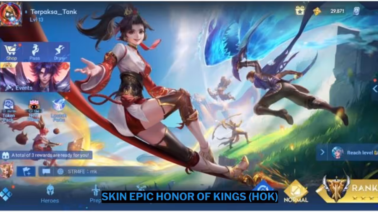 Cara Mendapatkan Skin Epic Gratis di Honor of Kings (HoK)