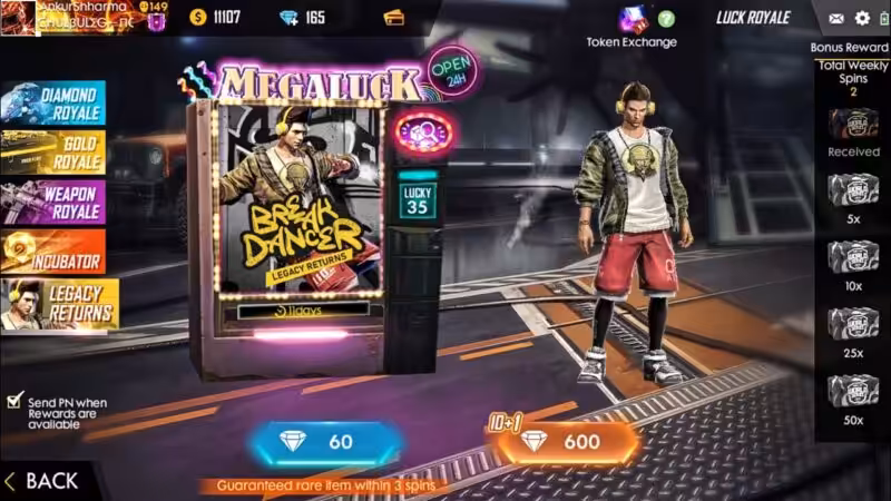 Bundle Ff Langka Break Dancer