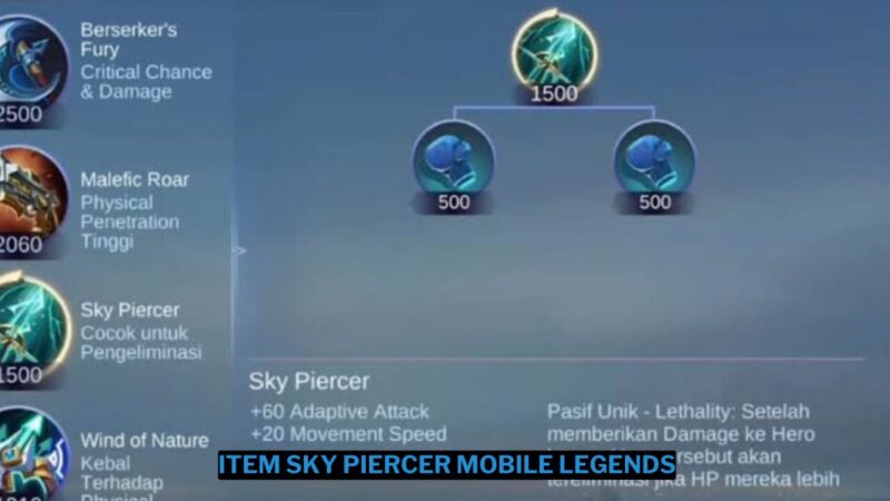 Penjelasan Item Sky Piercer Mobile Legends