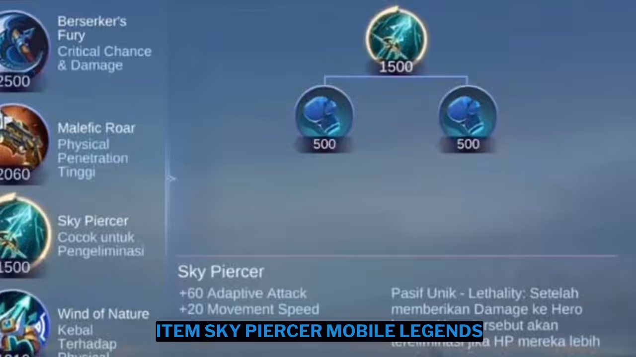 Penjelasan Item Sky Piercer Mobile Legends