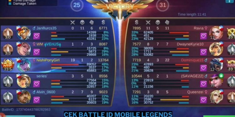 Cara cek battle id di mobile legends