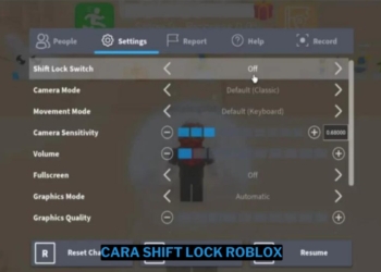 Cara shift lock di roblox dengan mudah