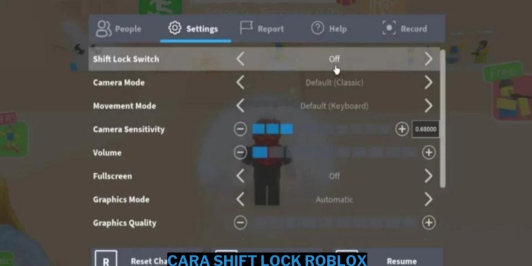 Cara shift lock di roblox dengan mudah