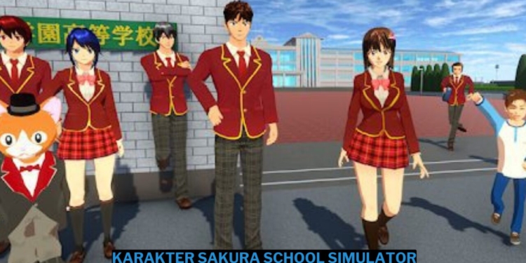 Karakter di game sakura school simulator