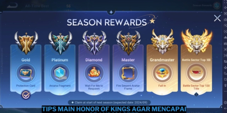 Tips main honor of kings agar mencapai grandmaster