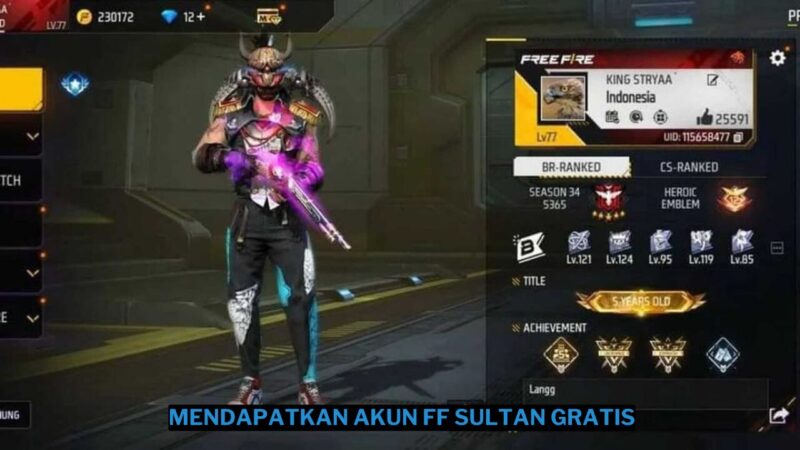 5 Cara Mendapatkan Akun FF Sultan Gratis Terbaru