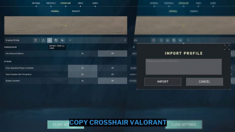 Copy Crosshair Valorant