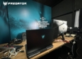 Produk predator gaming yang digunakan selama turnamen vci 2024 [kiri ke kanan] predator helios neo 16 acer xv252qf logo predator