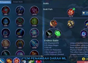 7 item penambah darah mobile legends (ml) terbaik