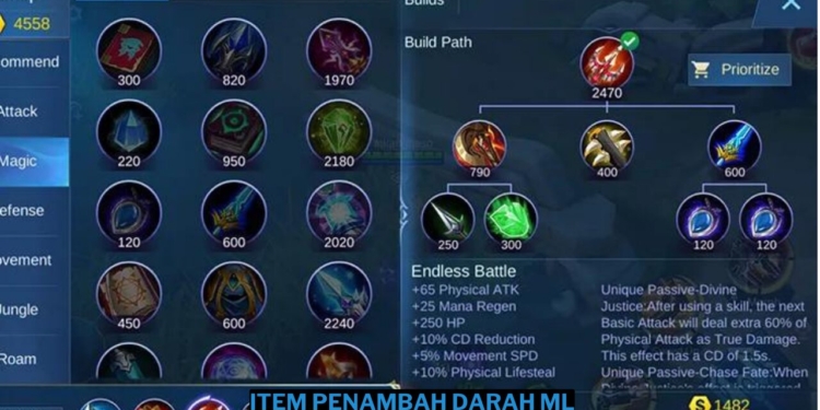 7 item penambah darah mobile legends (ml) terbaik