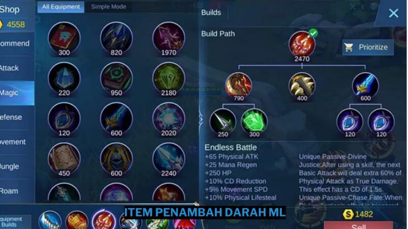 7 Item Penambah Darah Mobile Legends (ML) Terbaik