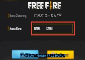 Cara membuat nama ff lebih dari 12 huruf