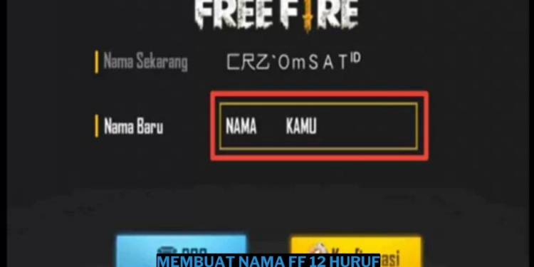 Cara membuat nama ff lebih dari 12 huruf