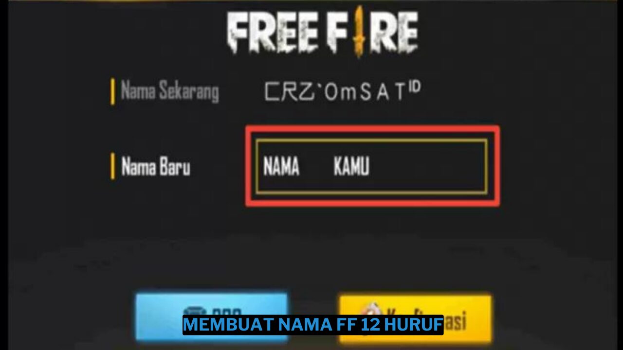 Cara membuat nama ff lebih dari 12 huruf