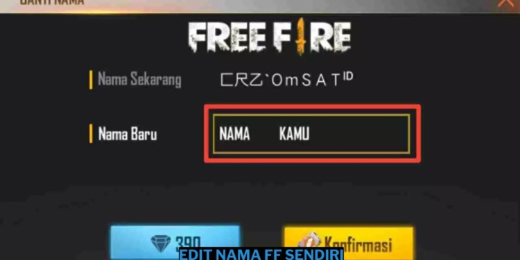 Cara edit nama ff sendiri dengan mudah