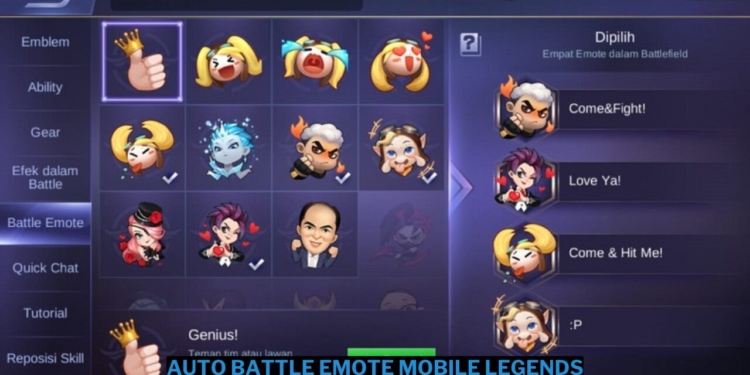 Cara menggunakan auto battle emote mobile legends