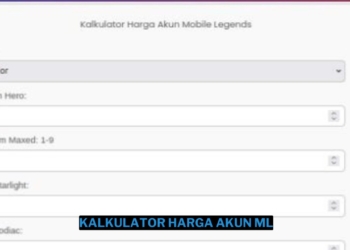 Kalkulator harga akun mobile legends (ml)