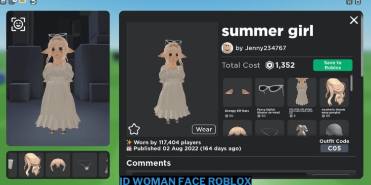 Id woman face avatar roblox terbaik