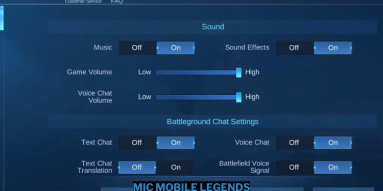 Cara mengaktifkan mic mobile legends