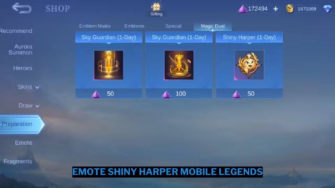 Cara Dapatkan Emote Shiny Harper Mobile Legends