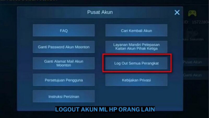 Cara Logout Akun ML Kita di HP Orang Lain