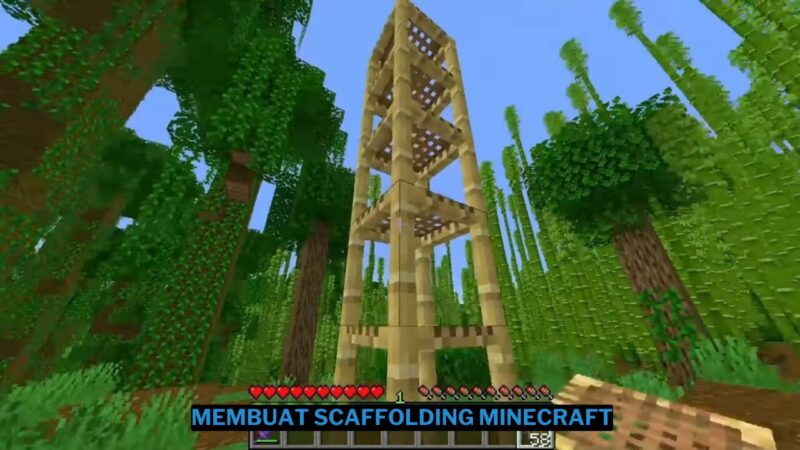 Cara Membuat Scaffolding di Minecraft Mudah