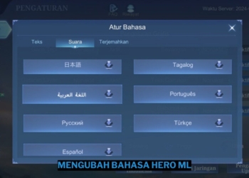 Cara mengubah bahasa suara hero mobile legends