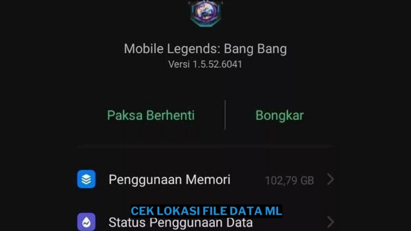 Cara Cek Lokasi File Data Mobile Legends (ML)