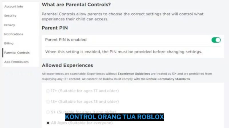 Cara Mengatur Kontrol Orang Tua di Roblox